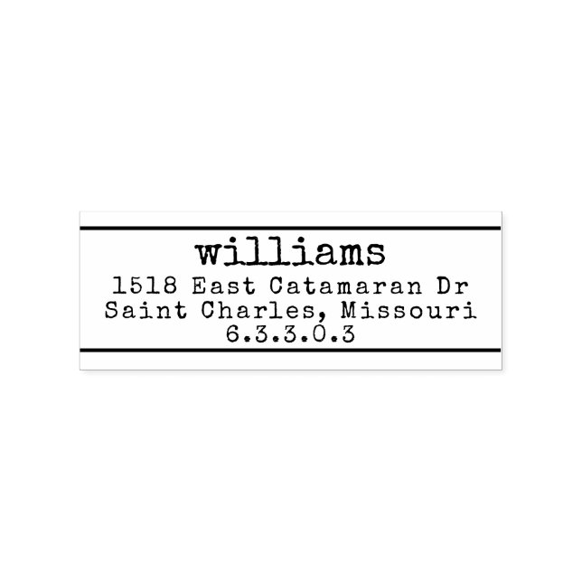 Vintage skrivmaskin-teckensnitt bröllop stämpel (Tryck)