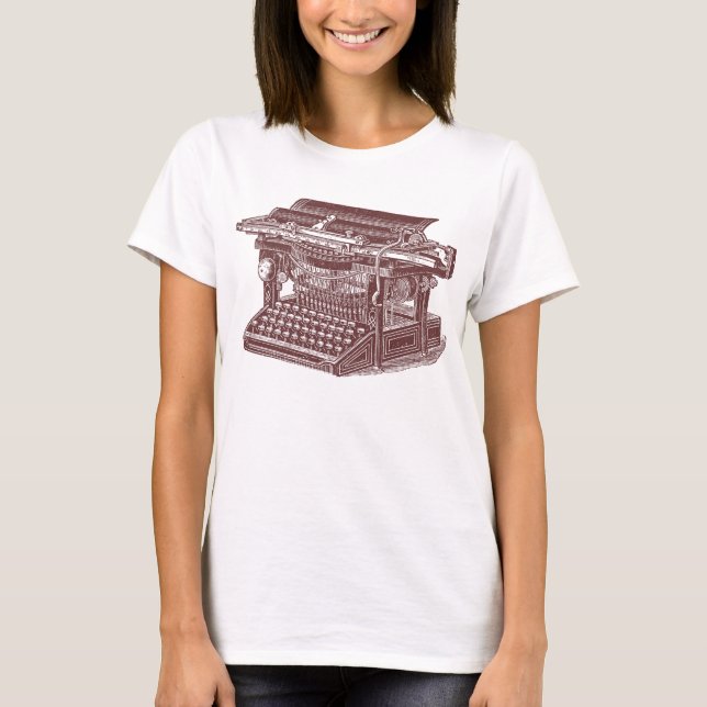 Vintage-skrivmaskin Tee (Framsida)