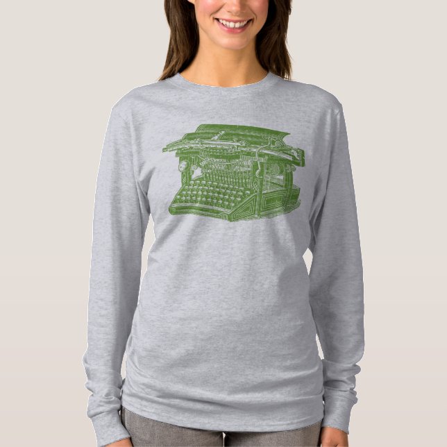 Vintage-skrivmaskin Tee (Framsida)