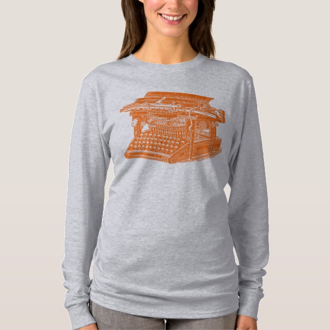 Vintage-skrivmaskin Tee Shirt (Framsida)