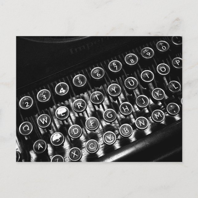 Vintage-skrivmaskin Vykort (Framsida)