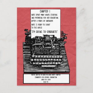 Vintage skrivmaskin vykort