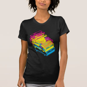 Vintage skrivmaskinspatent CMY Pop Art T-shirt
