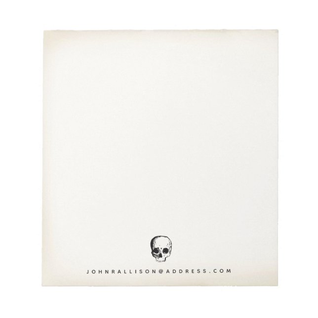 Vintage Skull Anteckningsblock (Framsida)
