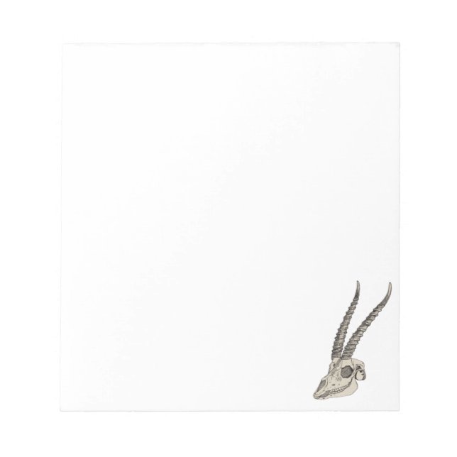 Vintage Skull Antique Antelope Illustration Anteckningsblock (Framsida)