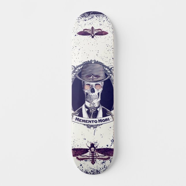 Vintage Skull Art Memento Mori skateboard (Framsida)