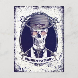 Vintage Skull Art Memento Mori vykort