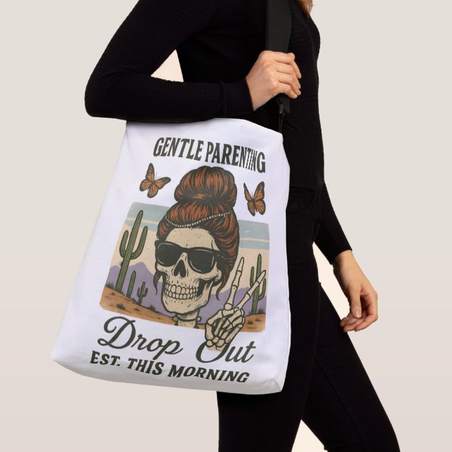 Vintage Skull Fredstecken Desert Art Axelväska (Närbild)