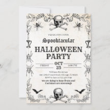 Vintage Skull Halloween Birthday