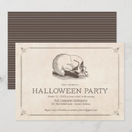 Vintage Skull Halloween fest Inbjudan