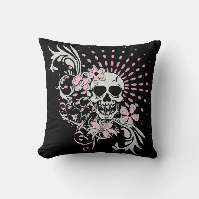 Vintage Skull Kudde (Framsida)