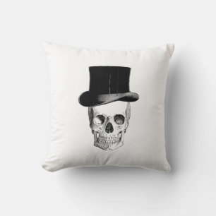 Vintage Skull med ofattfyllning Kudde