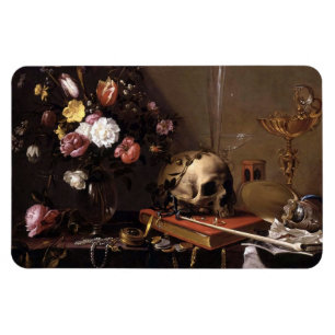 Vintage Skull och Ro magnet