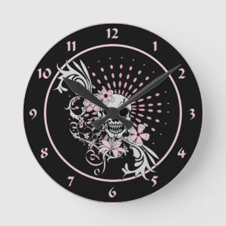 Vintage Skull Rund Klocka