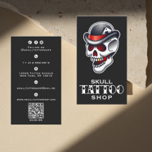 Vintage Skull Tatto Shop