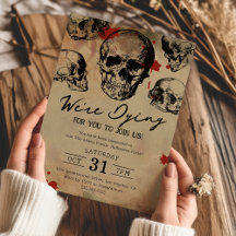 Vintage Skull-Vuxen Halloween fest