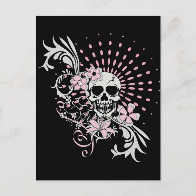 Vintage Skull Vykort (Framsida)