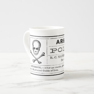 Vintage Skullkorsning av benbågsetikett Benporslin Mugg