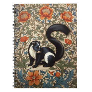 Vintage Skunk William Morris Inspired Anteckningsbok