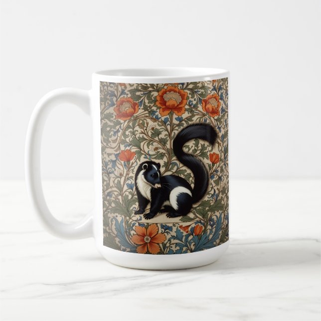 Vintage Skunk William Morris Inspired Kaffemugg (Vänster)
