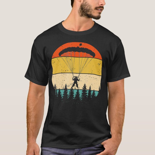 Vintage Skydiving Retro Parachuting Skydive T Shirt (Framsida)