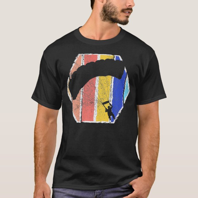 Vintage Skydiving  Sunset Retro Parachuting Premiu T Shirt (Framsida)