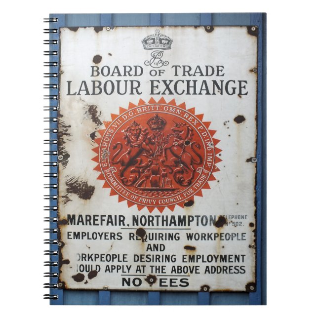 VINTAGE SKYLT  ANTECKNINGSBOK (Framsidan)