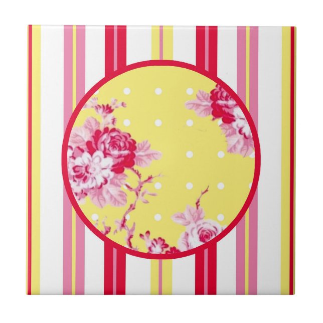 Vintage - skyltruta kakelplatta (Framsidan)