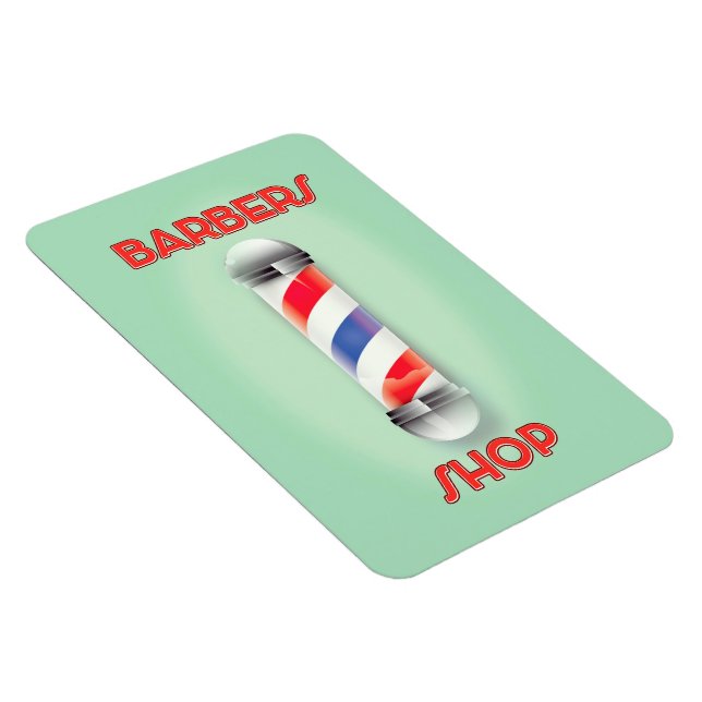 Vintage skyltsymbol för barberare magnet (Högersidan)