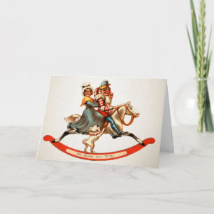 Vintage Slå och Judy Helgdag Card Helgkort