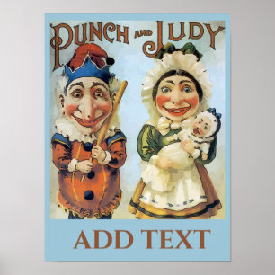 Vintage Slå och Poster, lägg till Poster text