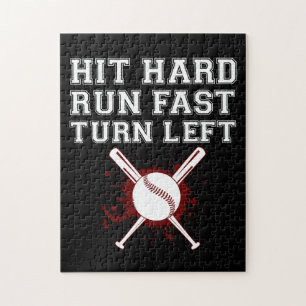 Vintage Slå, snabb, Springa, Lämnat Baseball fun Pussel