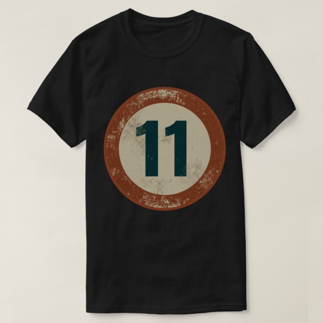 Vintage slit nummer 11 t shirt (Design framsida)