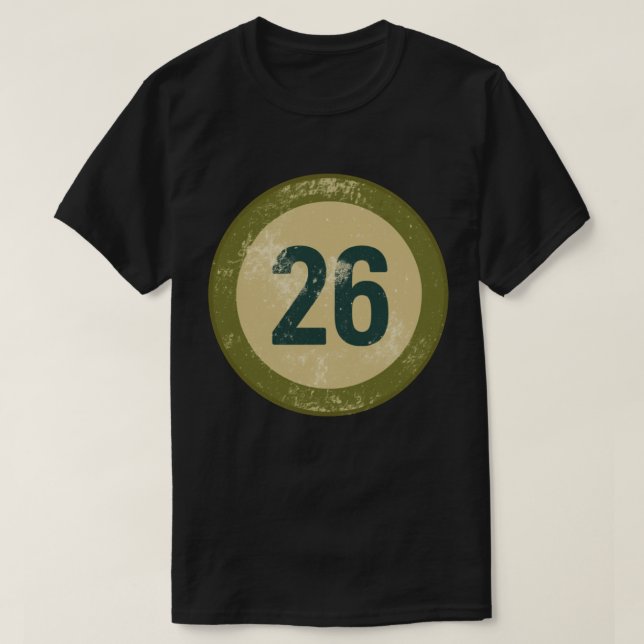 Vintage slit nummer 26 t shirt (Design framsida)