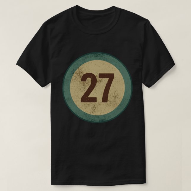 Vintage slit nummer 27 t shirt (Design framsida)