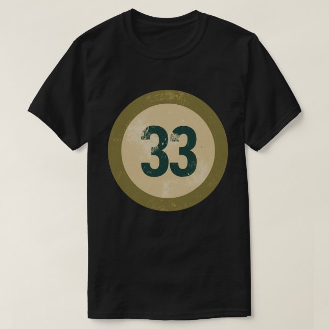 Vintage slit nummer 33 t shirt (Design framsida)