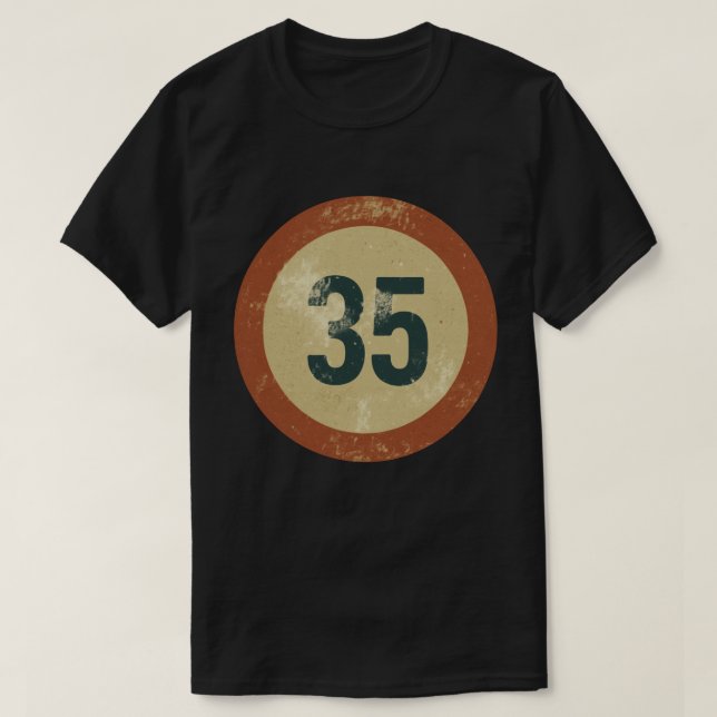 Vintage slit nummer 35 t shirt (Design framsida)