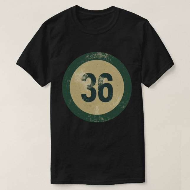 Vintage slit nummer 36 t shirt (Design framsida)
