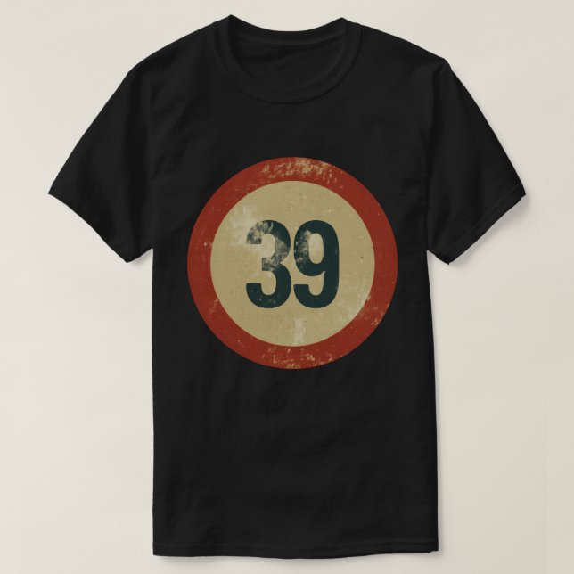 Vintage slit nummer 39 t shirt (Design framsida)