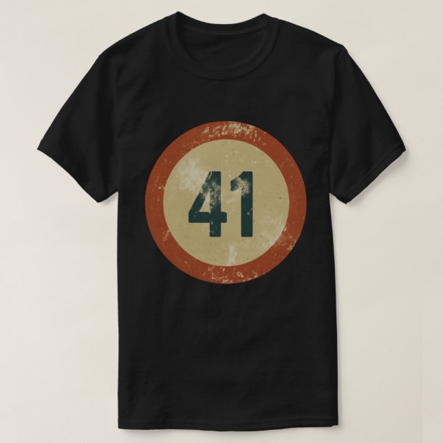 Vintage slit nummer 41 t shirt (Design framsida)