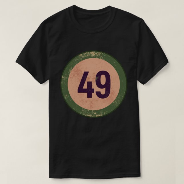 Vintage slit nummer 49 t shirt (Design framsida)