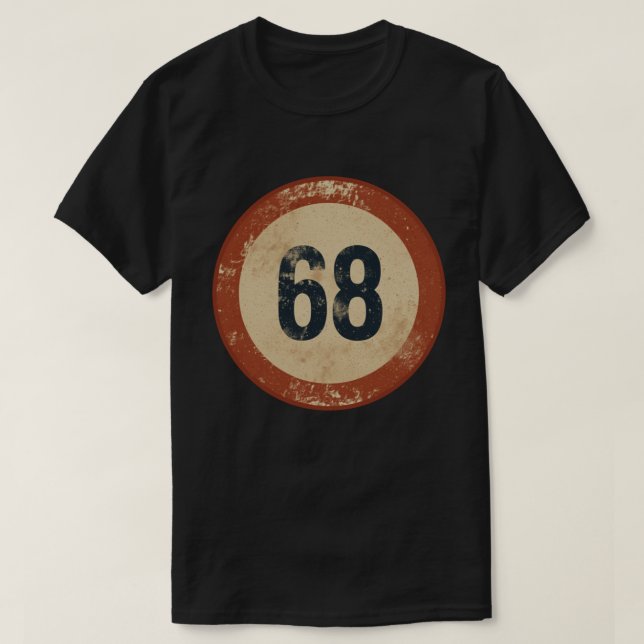 Vintage slit nummer 68 t shirt (Design framsida)