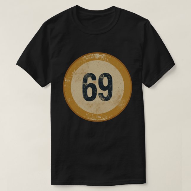 Vintage slit nummer 69 t shirt (Design framsida)