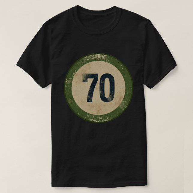 Vintage slit nummer 70 t shirt (Design framsida)