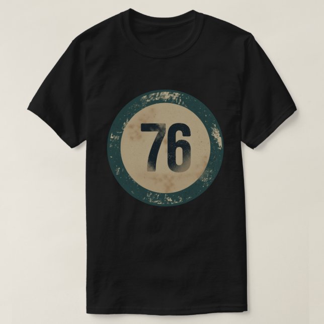 Vintage slit nummer 76 t shirt (Design framsida)
