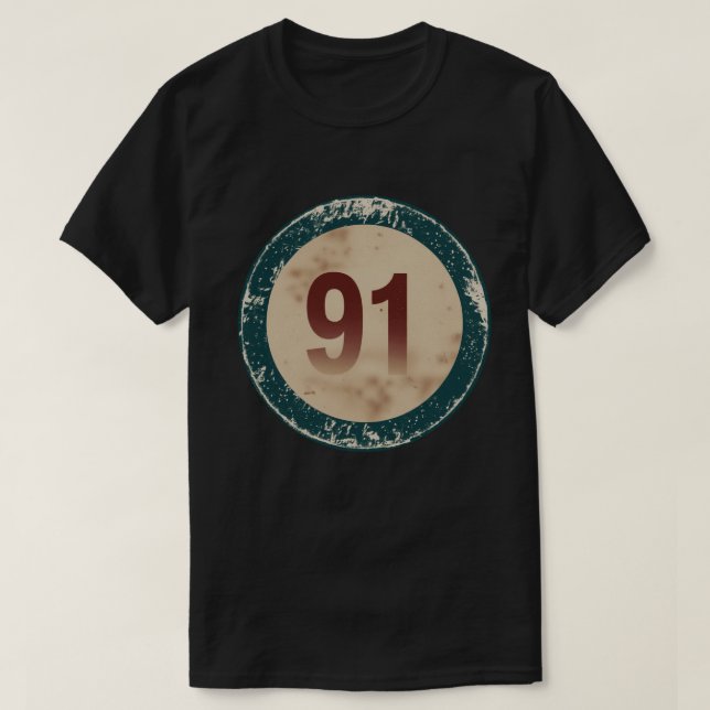 Vintage slit nummer 91 t shirt (Design framsida)