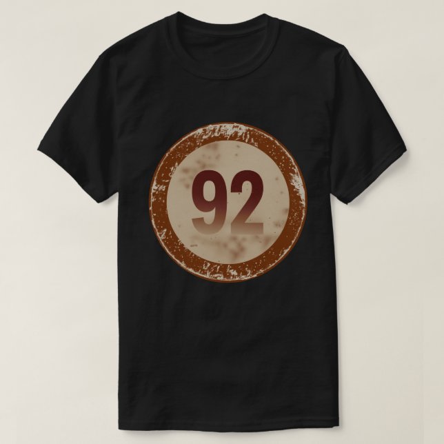 Vintage slit nummer 92 t shirt (Design framsida)