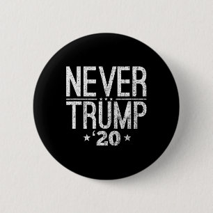 Vintage slitade aldrig Trump 20 rolig anti-trump Knapp
