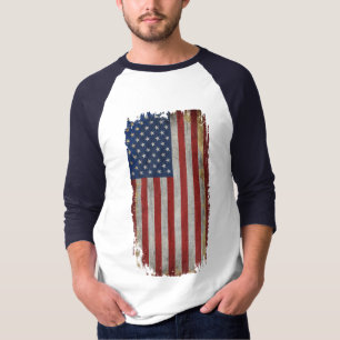 Vintage slitande amerikansk flagga t shirt