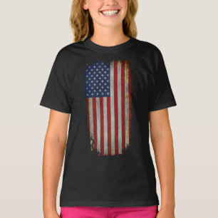 Vintage slitande amerikansk flagga t shirt